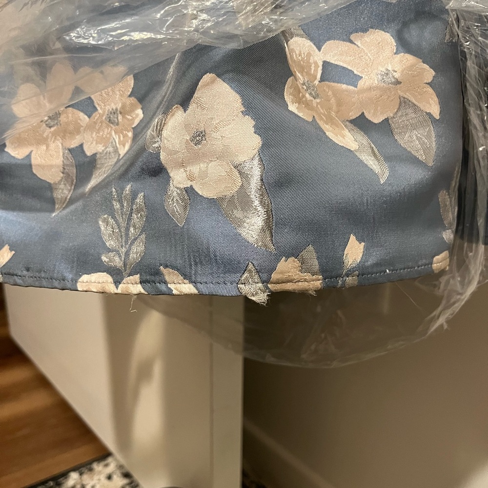 V. Chapman Blue Floral Maxi Dress with White Flowers - Picture 8 of 16